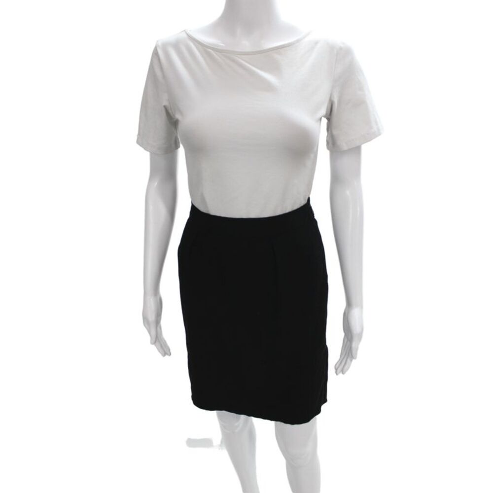 Prada Women Straight Pencil Short Skirt Black Zip Size 38